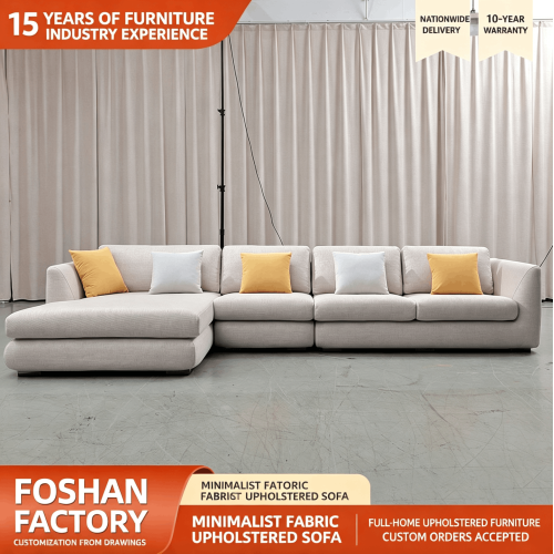Set Sofa Linen Moden untuk Ruang Tamu Kecil