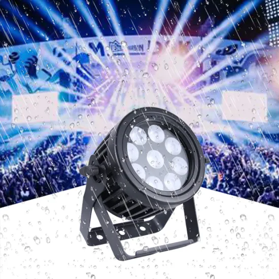IP65 Waterproof 9pcs 18W RGBWAUV 6in1 LED Par Light for Stage Lighting