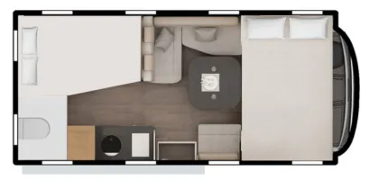 Iveco RV Family Off-Road Motorhome Travel Camper Van with Bad Table