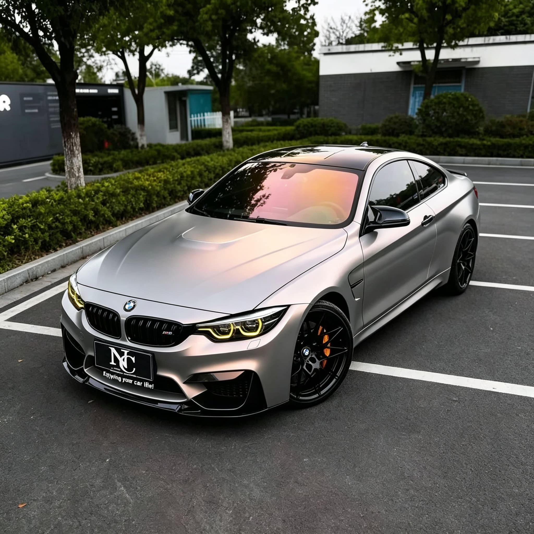 Self-Healing Tech-Silver Orange wrap for car