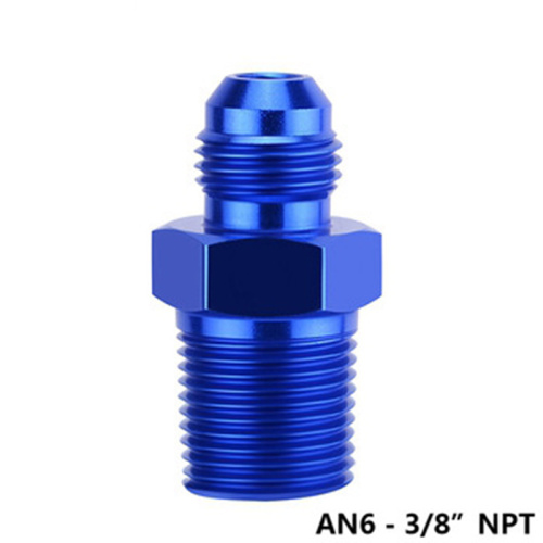 Adaptador recto anodizado AN6 a 3 / 8NPT