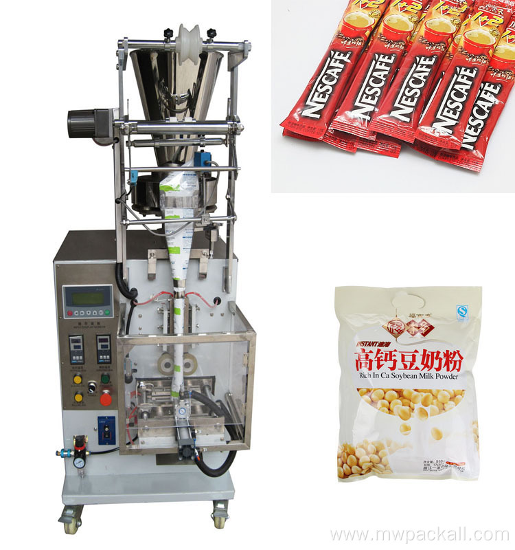 Powder automatic tea coffee bag pouch sachet 1kg shrink rice honey milk sugar food packing machine for spices