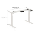 Dual Motors Electric Standing Desk 3 Segmen Kaki