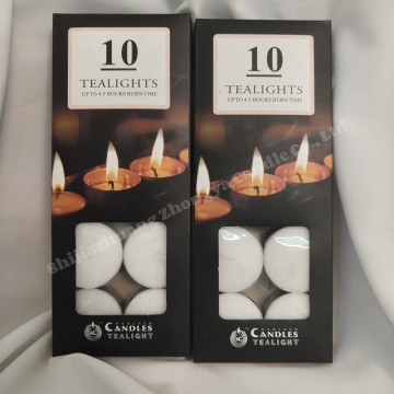 Custom Private Label Tealight Candles 10pcs black box