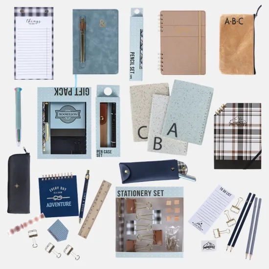 Custom Office Gift Set: Pen, Notebook Clips, Desktop Stationery