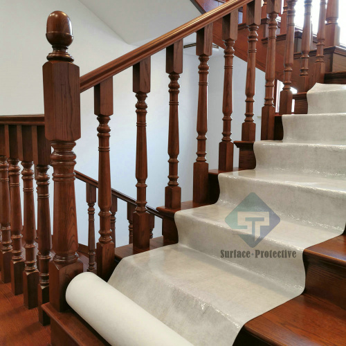 Temporary Hardwood Stair Tread Carpet Protection