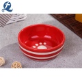 Water pet bowl Custom Red Ceramic Pet Food