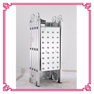 Multifunction step ladder H type aluminum telescopic safe scaffolding with wheels
