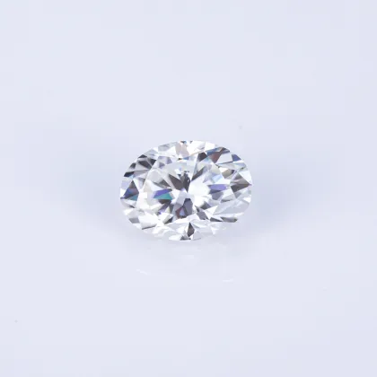 Oval White Moissanite Gemstone 7x9mm for Wedding Rings