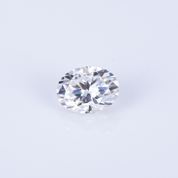 พลอย Moissanite สีขาวรูปไข่ 7x9 มม. สำหรับแหวนแต่งงาน