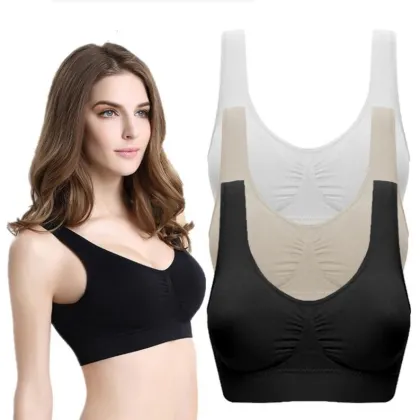 Seamless Wireless Push-Up Sports Bra for Women