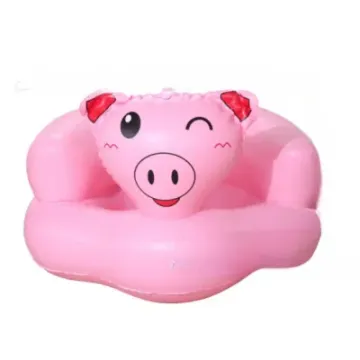 Pink Pig Children Baby Cute Single Camping Waterproof PVC Rest Inflatable Sofa