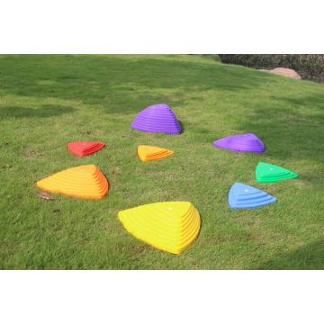 Pedras coloridas de salto infantil