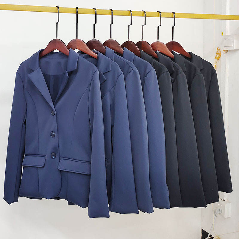 navy blue riding jacket