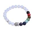 Opale Bracelet Bouddha 7 Chakra Gemstone alliage perles bijoux