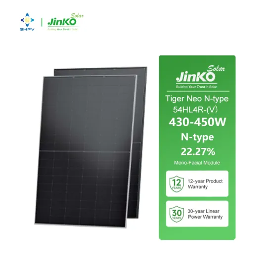 Jinko Solar Panels Tiger Neo N-type 430W-450W Solar Panels for Home Energy Systems
