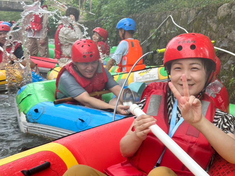 Wuxi Transfo team rafting tour celebrating ca