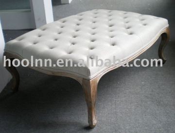 French stylish coffee table with upholstery