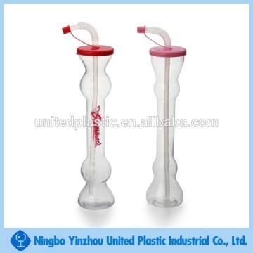 best selling items for 360 ml PET plastic sluch yard cup with straw
