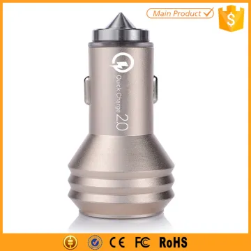 customized imprint qc 2.0 12v 2a output usb car charger