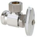 Chromed brass shut off ninety degree angle valve