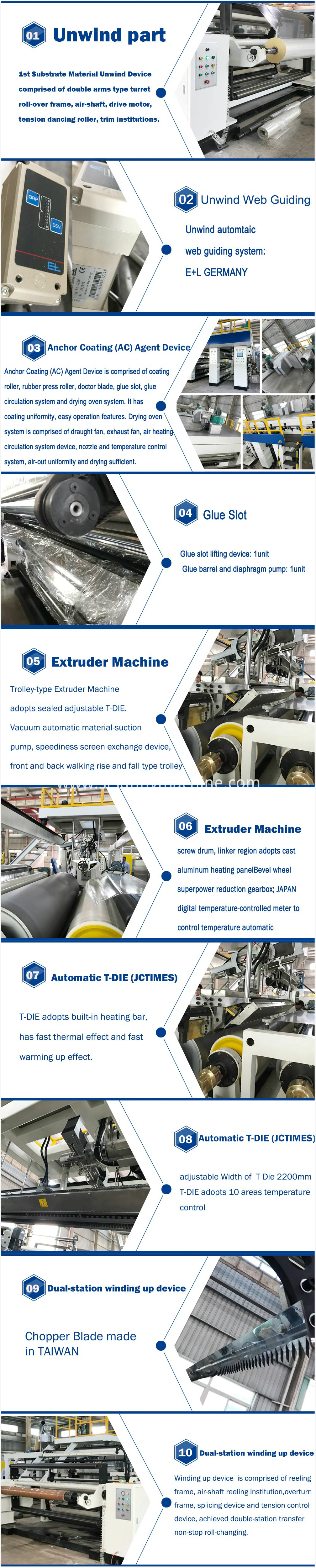 Thermal Bopp Film Extrusion Lamination Machine China Manufacturer