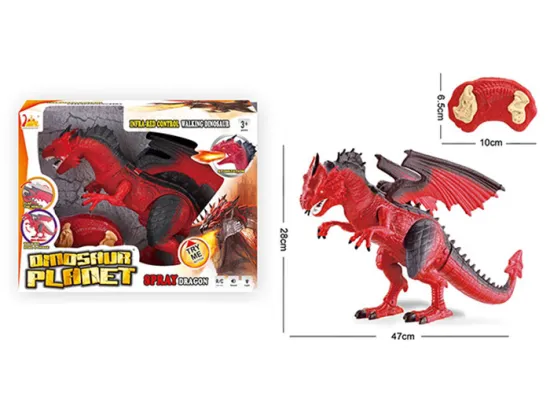 DINOSAUR ISLAND TOYS INFRARED R/C SPRAY DINOSAUR, WITH SOUND AND LIGHT