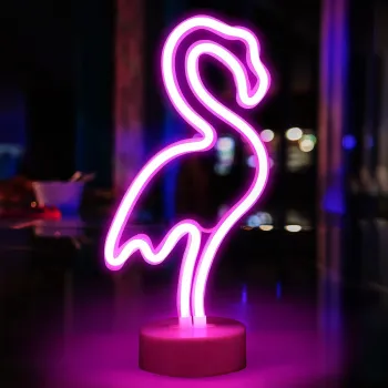 USB Custom Neon Sign for Coffee Shop: Flamingo Butterfly Pineapple Cat Dolphin Shape Wall Decor