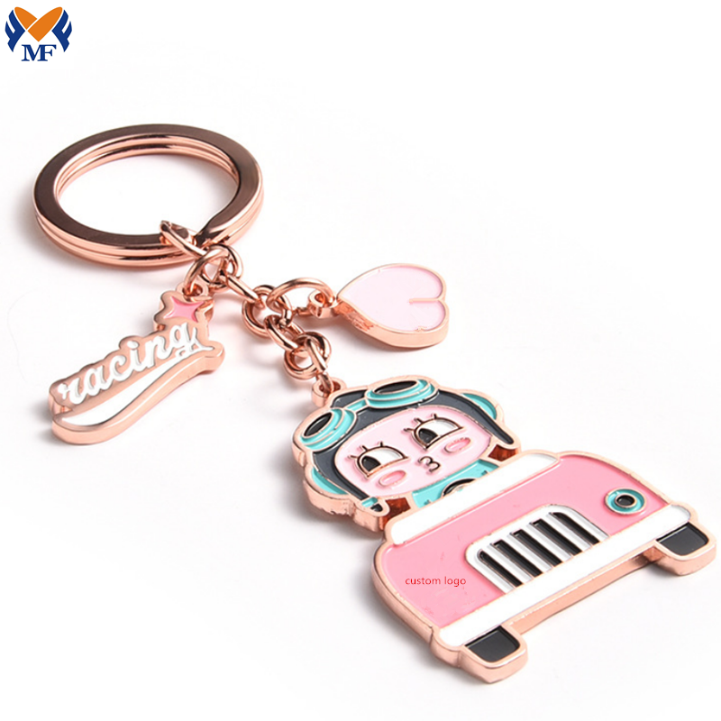 Metal Rose Gold Keychain For Promotion