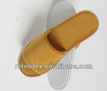 White cotton velour slippers