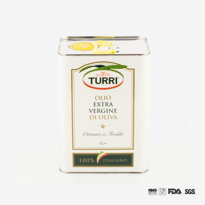 DADI 5L Square Metal Olive Oil Tin Container