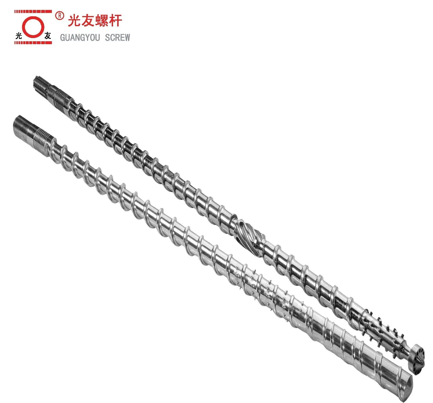 Bimetallic Barrel High Speed ​​Food-Grade Precision-Machined PS Extruder Single Screw at Barrel