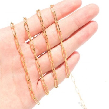 Yiwu Aceon Stainless Steel Paper Clip Chain for Jewelry Making