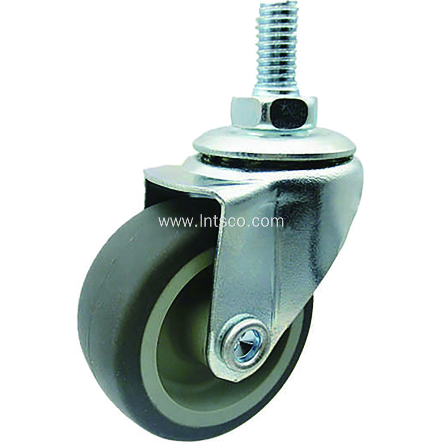 TPR Casters Threaded Stem Swivel Light Duty