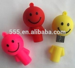 Hot Selling Emoji USB Flash Drive, Made of PVC