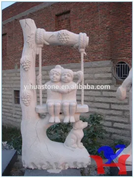 Children Playing Carving Sculpture