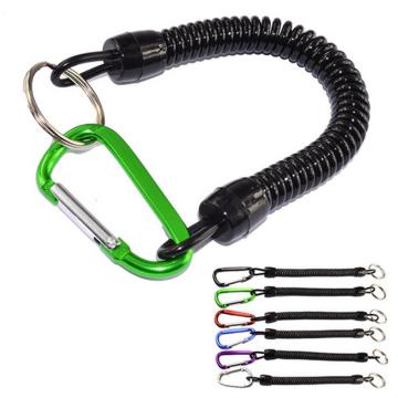 Retractable Scaffolding Coil Tool Lanyard - Assorted Colors Safety Spring Steel Fishing Lanyard