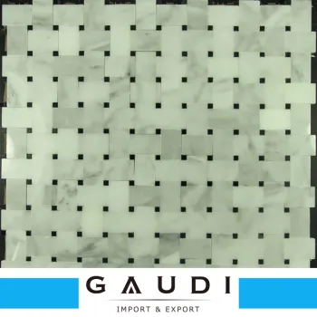 Succinct wall white natural marble mosaic tiles