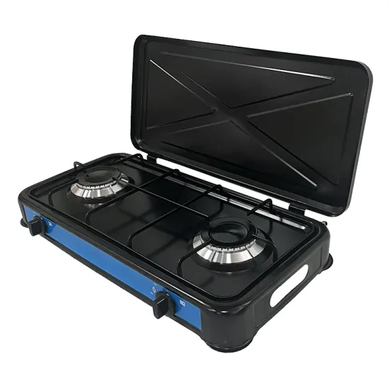 Black Gas Camping Cooker with 2 Burners - High Standard Outdoor CE