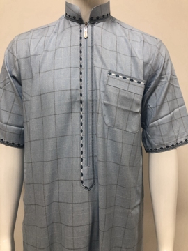 Mens Stand Collar Morocco Thobe Design