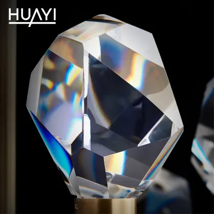 HUAYI Modern Iron Crystal Chandelier