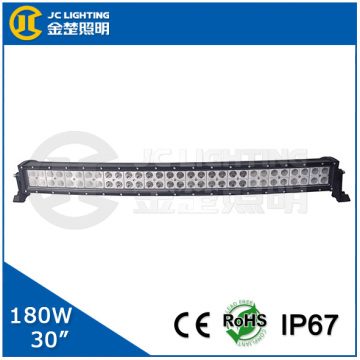 180w CE RoHS IP67 car double row curved light bar, arch bent led curved light bar for truck/jeep/suv/boat, JC03418D-180W