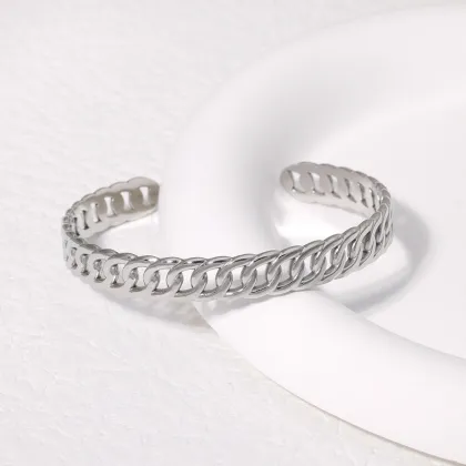 adjustable stainless steel bracelet 18K gold-plated bracelet