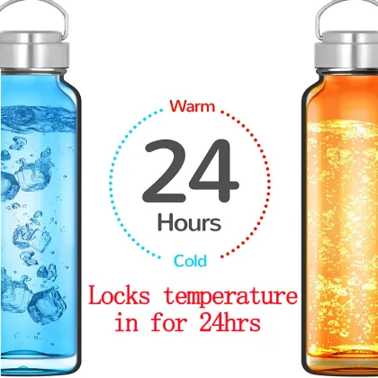 Double Wall Vacuum Insulated Stainless Steel Water Bottle & Sports Flask
