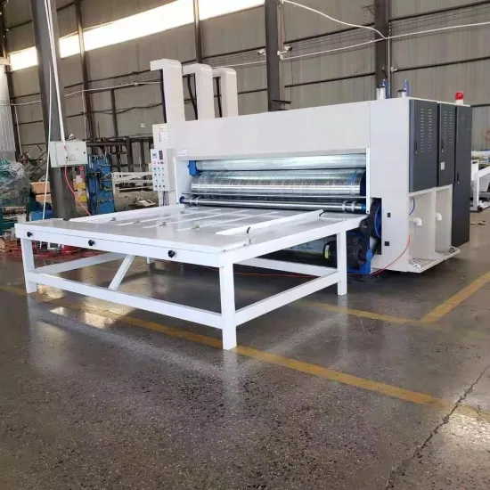Semi-Automatic Chain Feeding 2 Color Corrugated Carton Flexographic Printing Slotting Machine