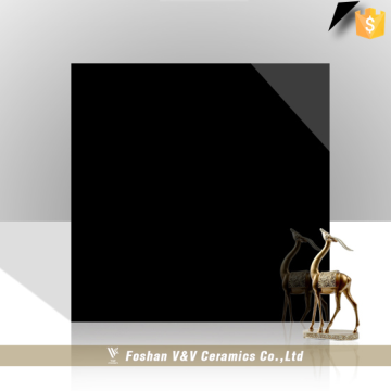 Glossy Pure Black Flooring Tile, 24x24 Black Porcelain Tile,Super Black Floor Tiles