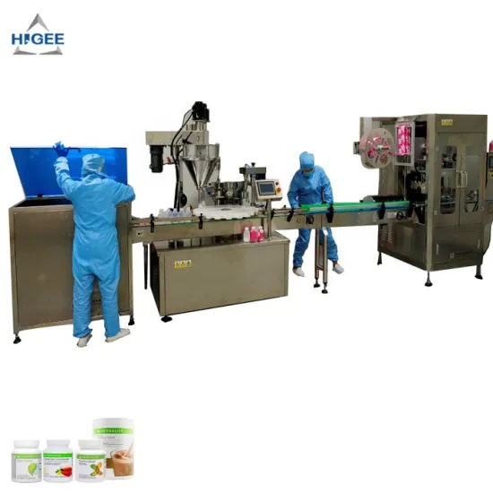 Apple Milk Shake and Powder Filling Capping Machine for Coffee and Whey Protein Powder Bottling