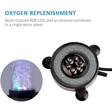 Multi-colored Submersible Fish Tank Disk Lamp