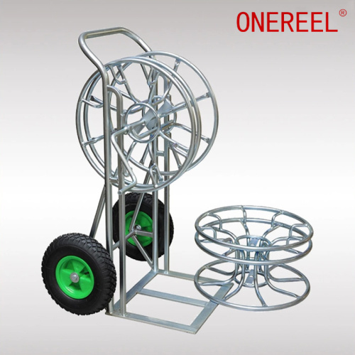 Zink vergulde skelet reel stand en trolley