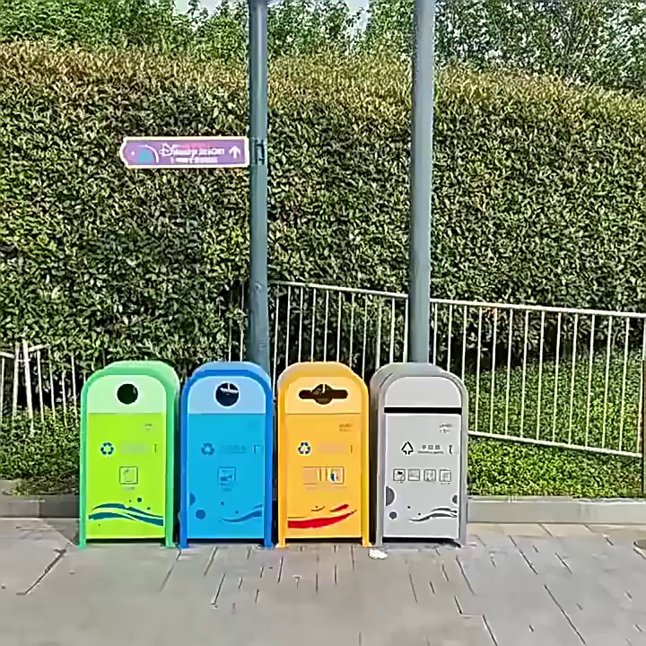 Custom Outdoor Cartoon Trash Can for Schools and Parks